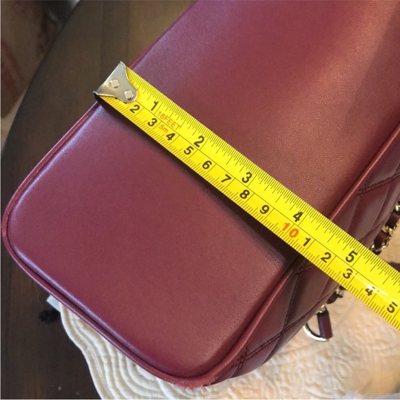 Tory Burch🍷Savannah Quilted large logo chain braided strap tote bag - Picture 11 of 12